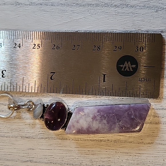 Lepidolite, Moonstone, & Amethyst Pendant - NWOT - Picture 4 of 6